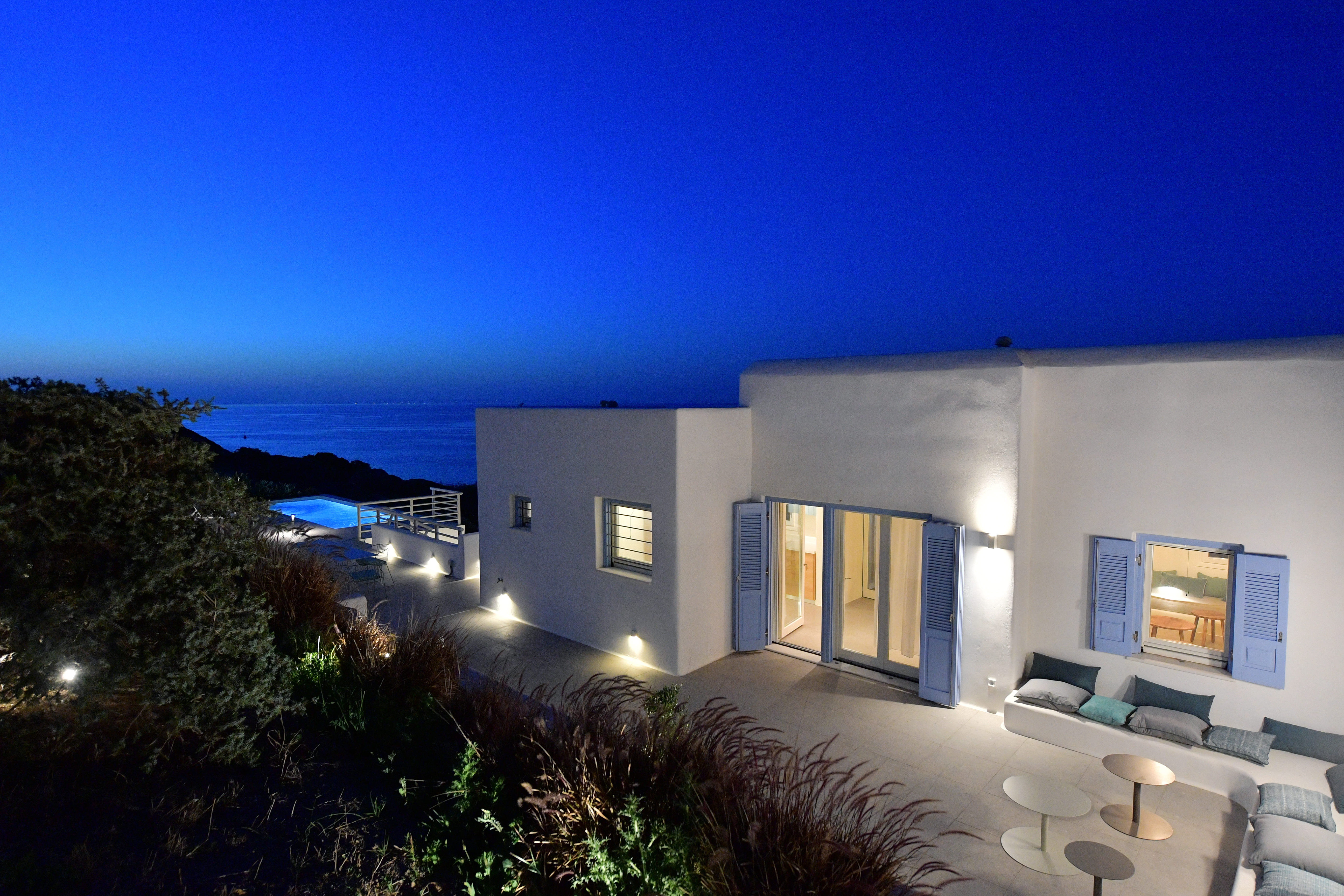 night view from Ariti's Villa 2