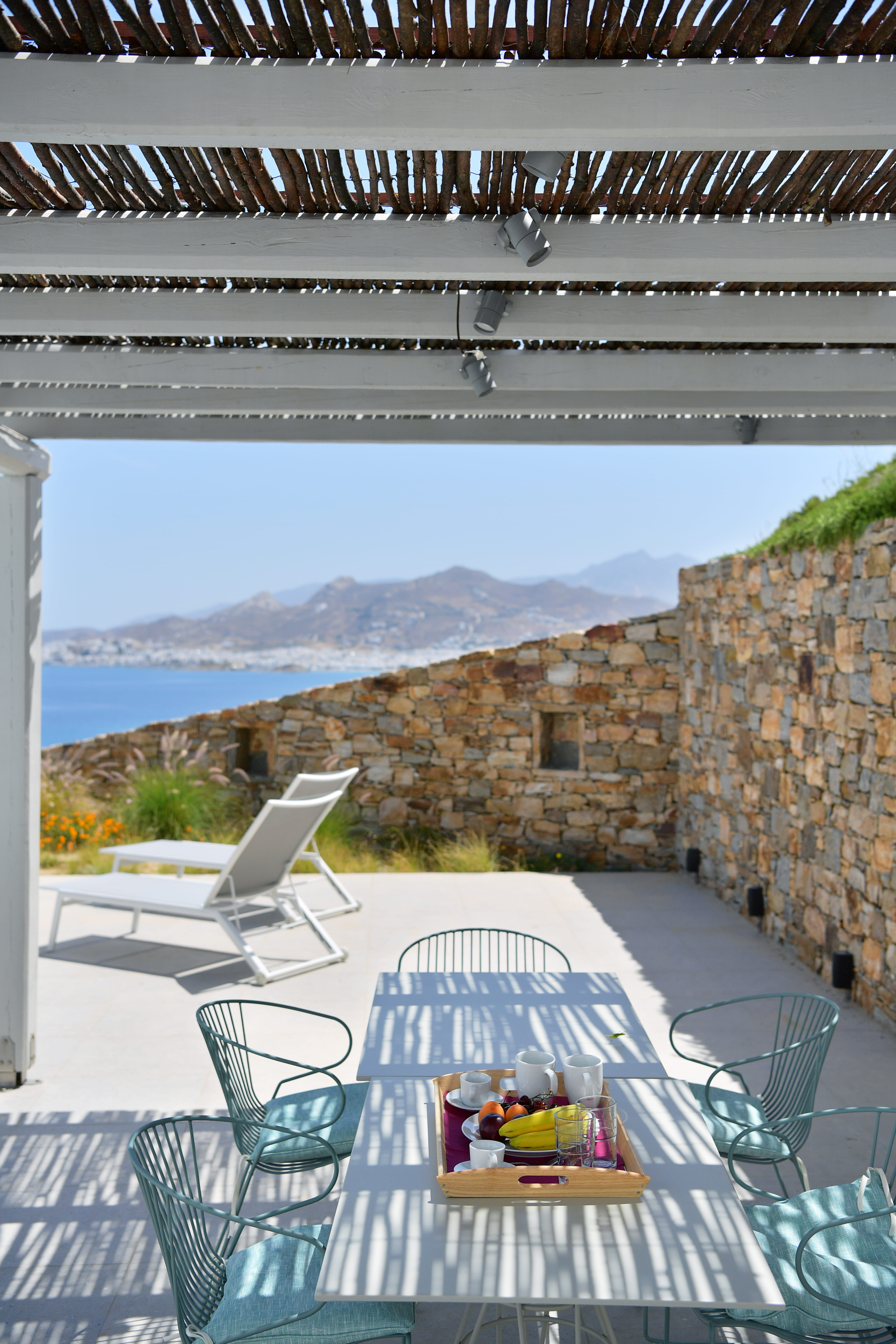 Courtyard in morning Ariti's Villas 1